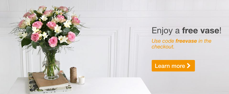 Free Vase Promotion At Arena Flowers
